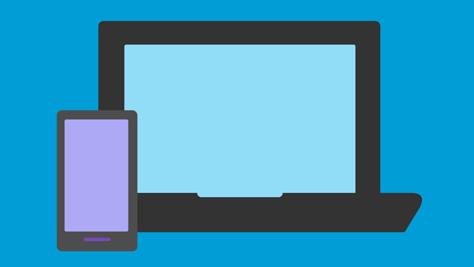 laptop and mobile phone illustration