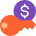 Orange key icon