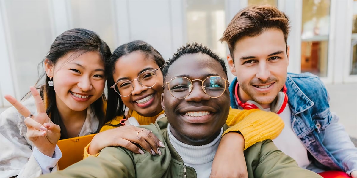 Image of students taking a selfie